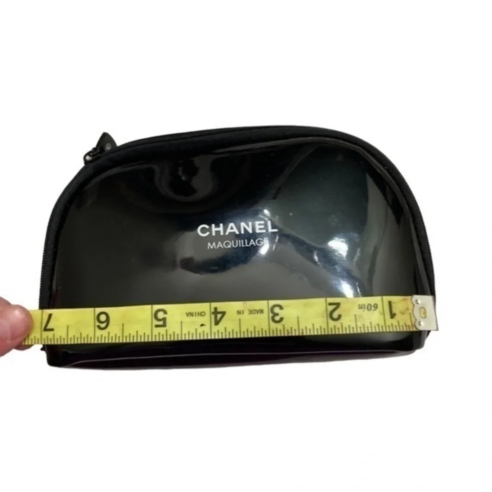 Chanel black cosmetic case bag